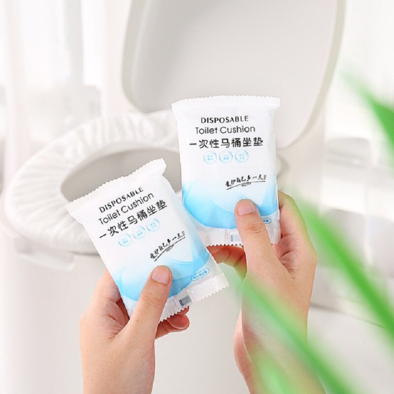 Non-woven toalettmatta engångs-toalettsitsskydd säkerhet vattentät försörjning resor badrumsredskap bärbart bakteriesäkert överdrag