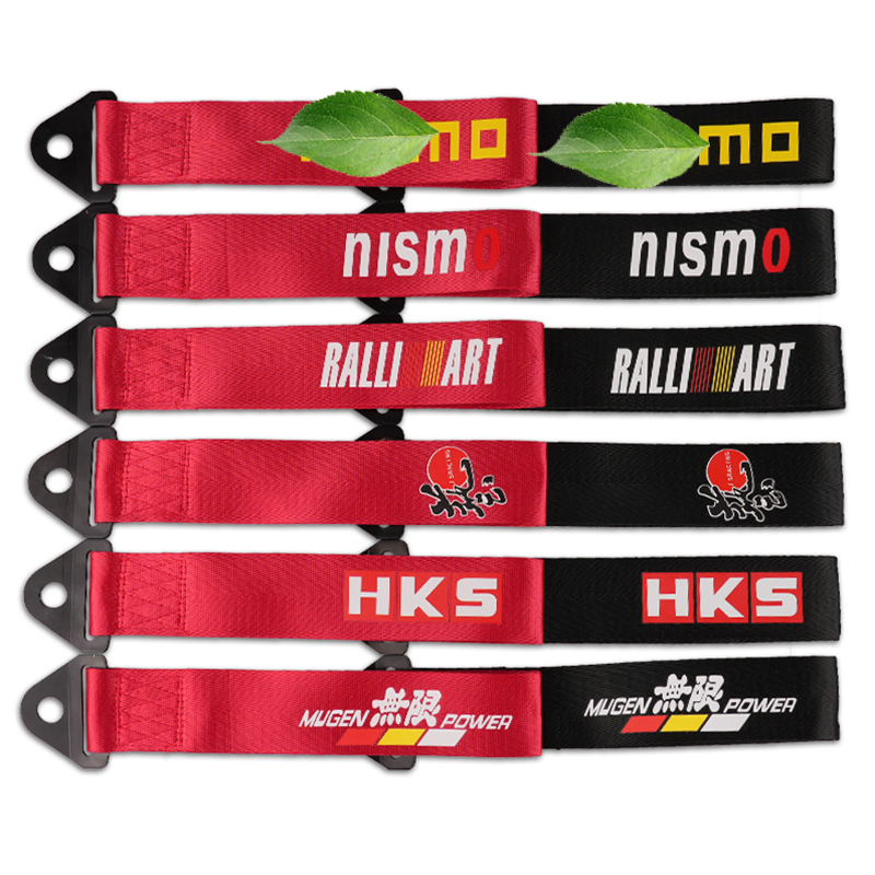 Nuovo stile JDM Racing Ropes Hook traino High Srtengh Nylon Car Bumper Rope gancio di traino universale HKS Tow Rope Strap Car decorativo