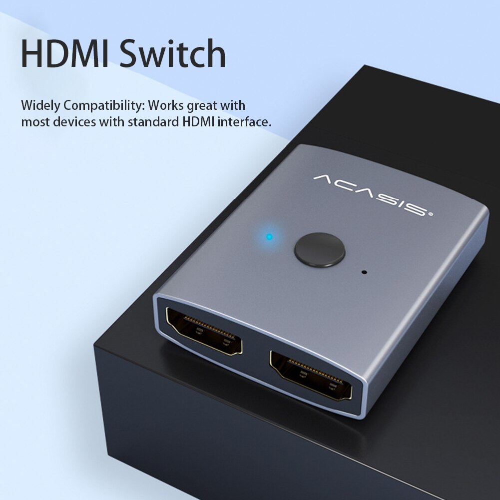 1080P 1x2 Eingang Ausgang Laptop Bi Richtung Video HDMI schalten Hub Splitter 4K HD HDCP 3D Heimat Sekretariat Stecker Und Spielen Manuelle