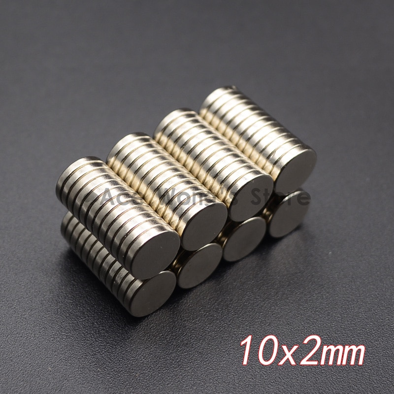 10/20/50Pcs Ronde Magneet 10X2 Neodymium Magneet Permanente Ndfeb Super Sterke Krachtige Magneten