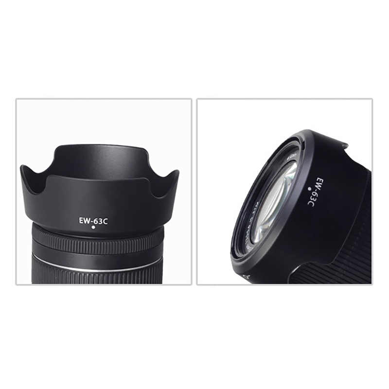 Pare-soleil réversible EW-63C 58mm ew63c pour Canon EF-S 18-55mm f/3.5-5.6 IS STM Applicable 700D 100D 750D 760D