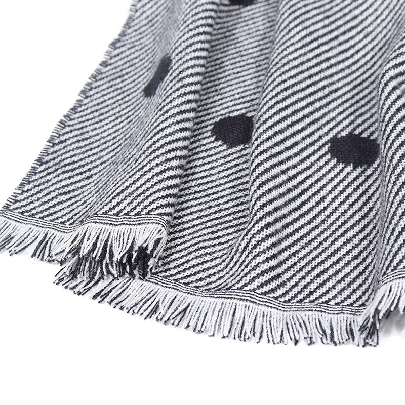 Épaississement couleur unie treillis points doux femmes écharpe cachemire foulards dames châle enveloppement automne hiver pashmina unisexe silencieux