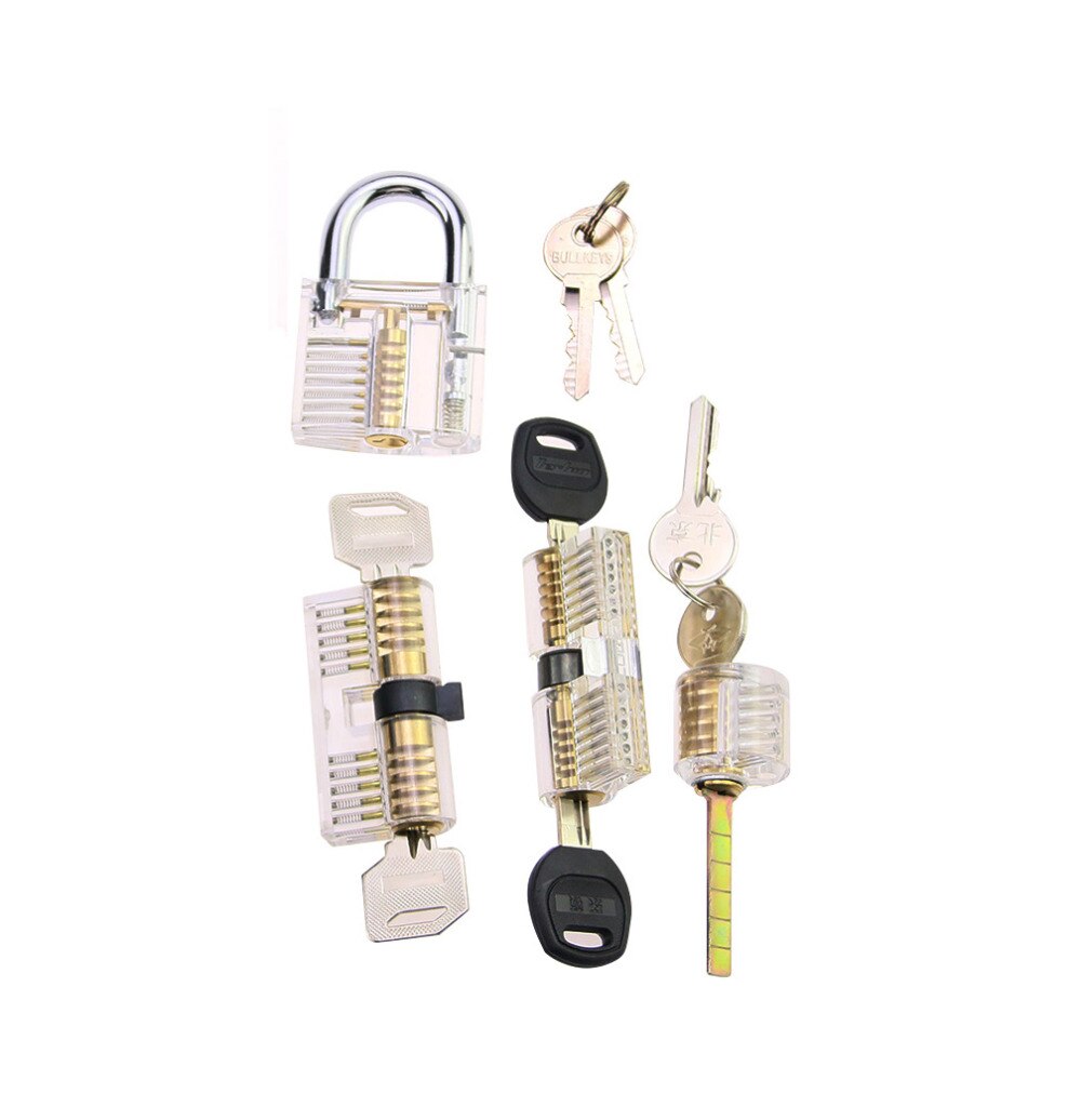 Locksmith Tools Kit,32pcs Utility Tools with 4pcs Transparent Practice Lock Set