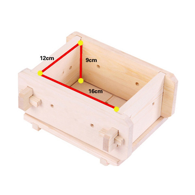 Removable Wooden Tofu Press 16*12*9cm Homemade Tofu Mold DIY Tofu Box with Pressure Tofu Press Kit Kitchen Cooking Accessoires