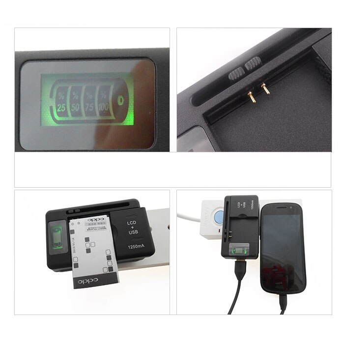 Beste sellersUniversal Battery Charger LCD Indicator Scherm Voor Mobiele Telefoons USB-Poort JAN14