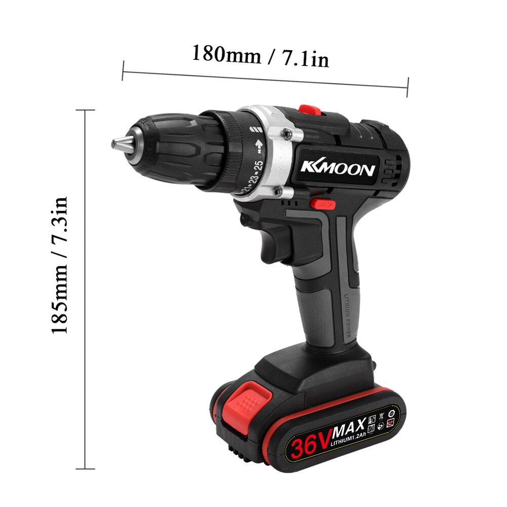 36V Electric Drill Cordless Electric Screwdriver High-power Lithium Battery Wireless Rechargeable Hand Drills Brush Motor DIY