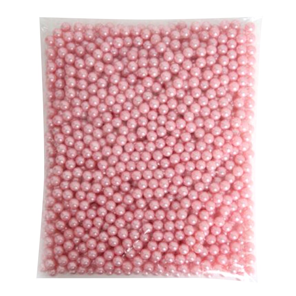 Caja acrílico transparente para guardar brochas de maquillaje, recipiente perlado de almacenamiento y organizador para cosméticos y para lápices de labios: Pink pearl