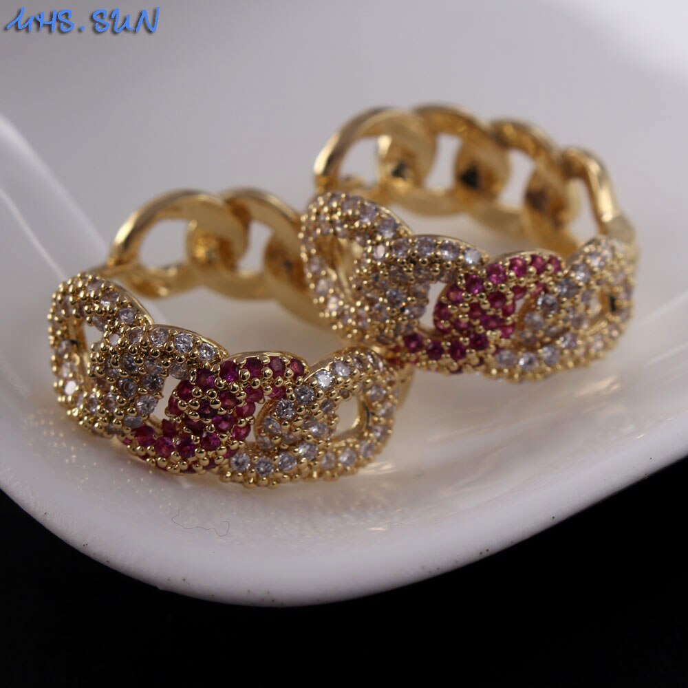 MHS. suola 2020 Nuove donne di arrivo monili zircone cubico di lusso oro/argento colore orecchini a cerchio per donna gli orecchini regalo del partito 1 coppia: 1