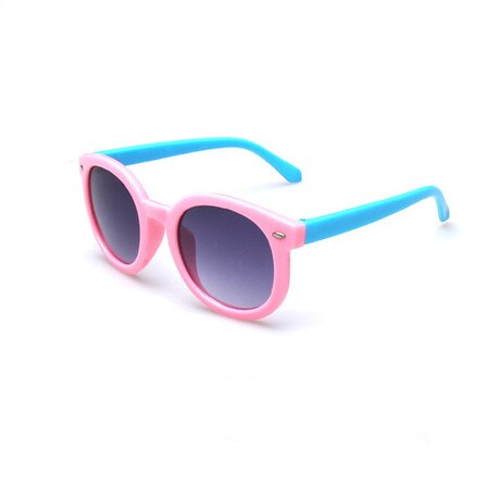 Børns solbriller runde retro dreng pige briller klassiske high-end populære mærke  uv400 solbriller: C5