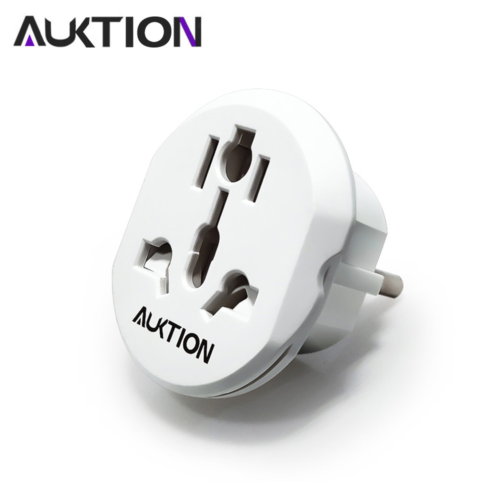 Auktion eu adapter 16a elektriske stik us uk au til eu stik universal strømskinne stik konverter euro  ac 220v til hjemrejse
