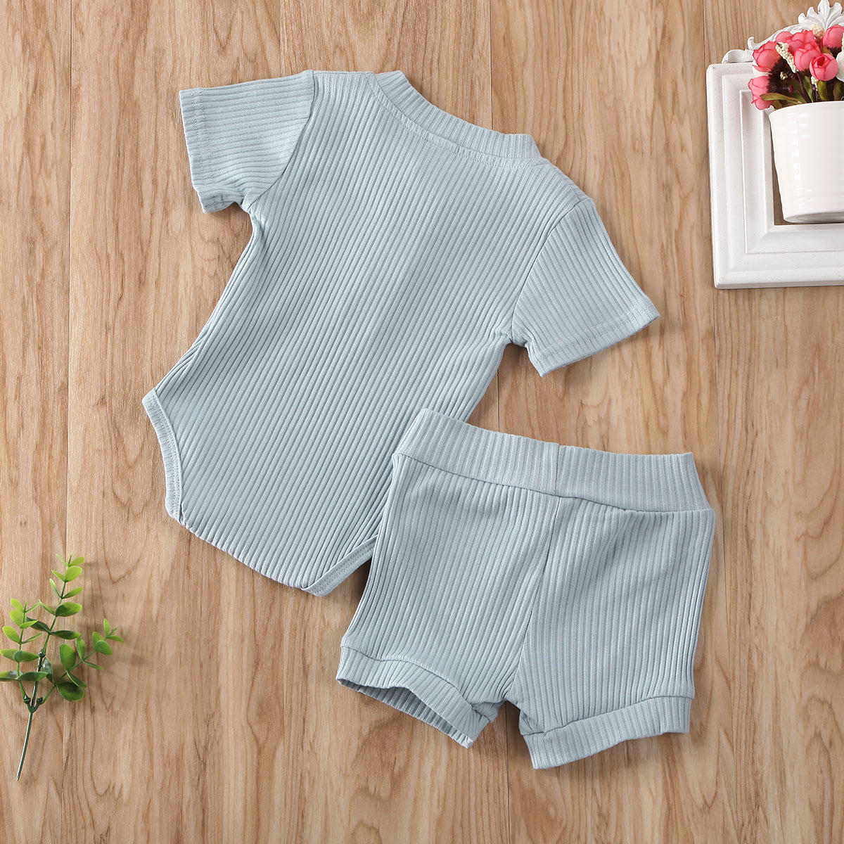 Kind baby jongen meisje kleding romper bodysuit shorts outfits zomerset