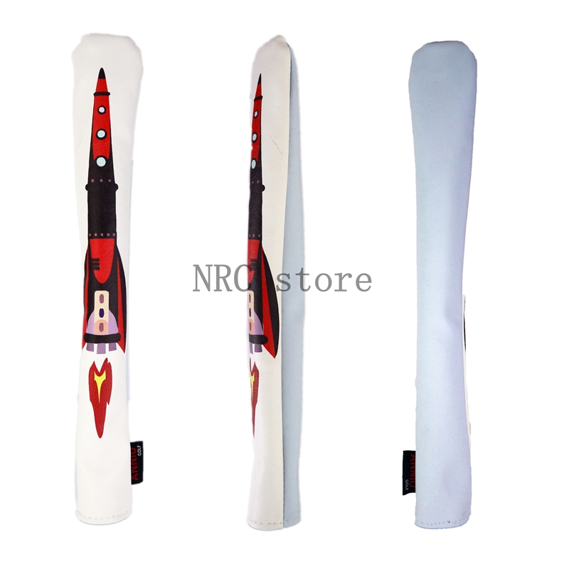 Golf Alignment Stick Covers Headcovers PU Leather Golf Club Protector Holds 2 Sticks