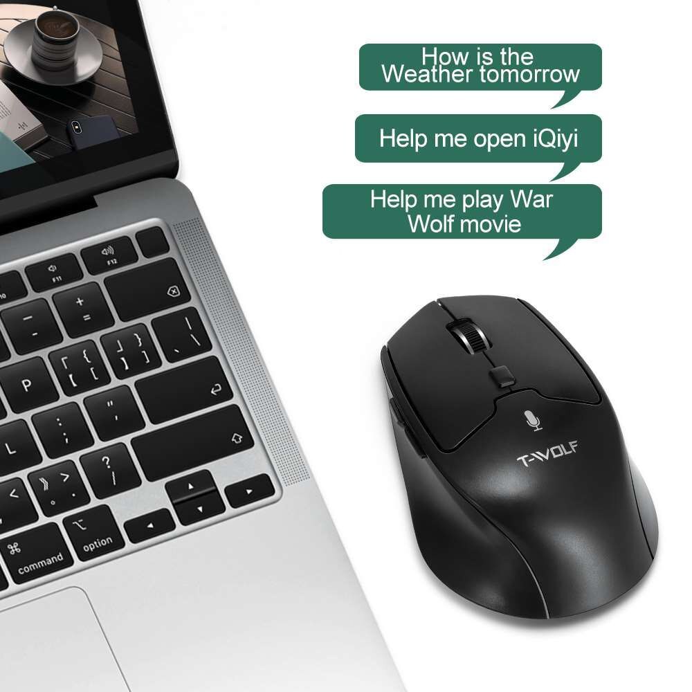 AI Smart Voice Mouse Ranslation Mouse Rechargeable Desktop Laptop Business Office Wireless Voice-controlled Talking Typing Mouse