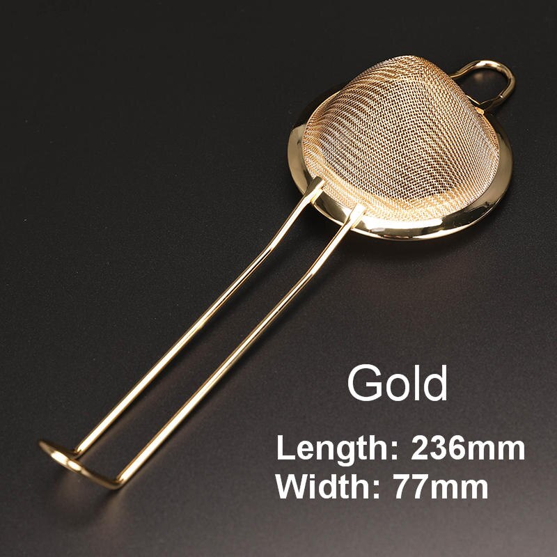 Stainless Steel Conical Cocktail Sieve Great For Removing Bits From Juice Copper Strainer Cocktail Strainer Bar Strainer: gold plated