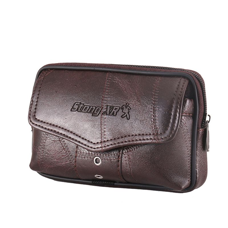 Vintage Leather Waist Bag Belt Loop Holster Carry Phone Pouch Wallet Case: 3TT903908-1-CF