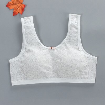 Meisjes vest ontwikkelingsperiode student training bh ondergoed middelbare school studenten puur katoenen effen kleur vest tube top: Beige
