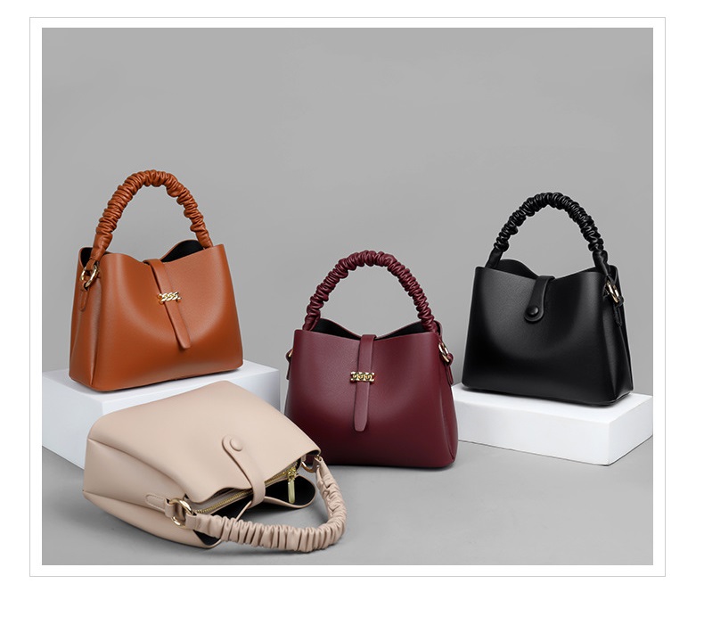 NIGEDU eimer Schulter tasche für Frauen handtaschen kleine PU leder Bote taschen Elegante Geraffte damen totes bolsa