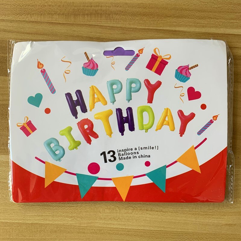 16 inch Letters HAPPY BIRTHDAY Foil Balloons birthday party decorations kids balls Alphabet Air Balloons Baby Shower Supplies: LASER