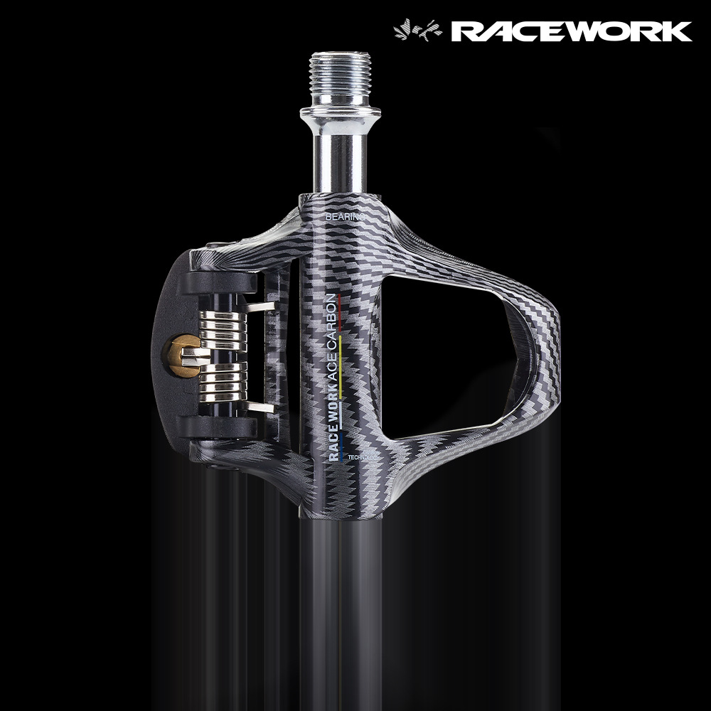 Racewerk Racefietslotpedaal Ultralichte Koolstofvezel Textuur Zelfsluitende Aluminium Peddellagers Pedaal R550 Met Spd Lock