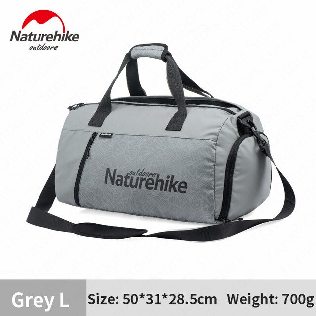 Sec Séparation Humide Sac De Sport avec Compartiment À Chaussures De Bain Sport Voyage Nuit Sacs avec bandoulière réglable amovible: Grey L