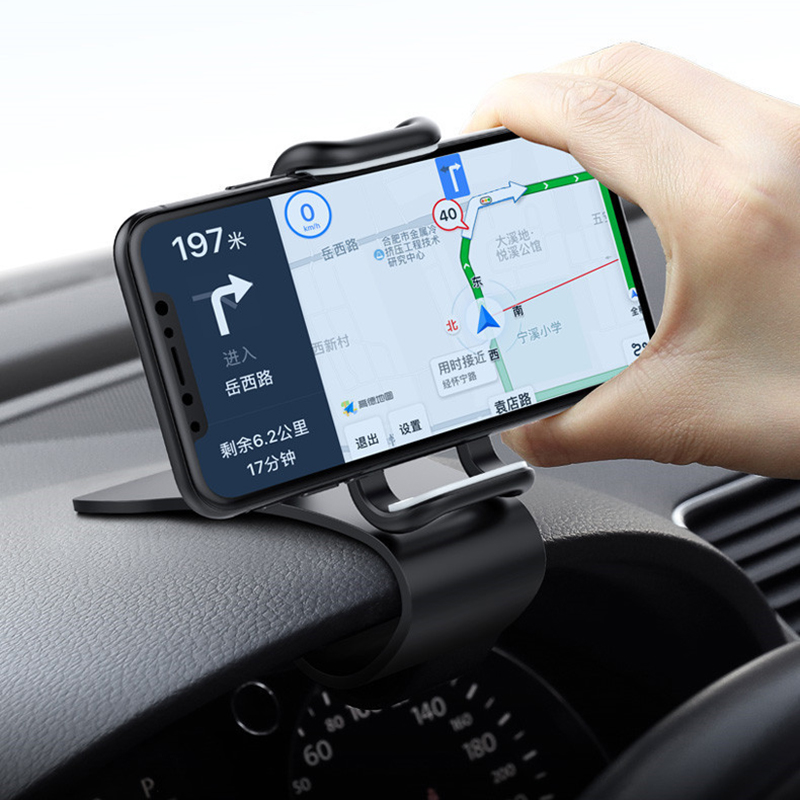 360-rotatie autotelefoonhouder Gemakkelijke clip Mount Stand Panel Multi Universele Dash Board GPS-ondersteuning Navigatie Mobiele beugelhouder