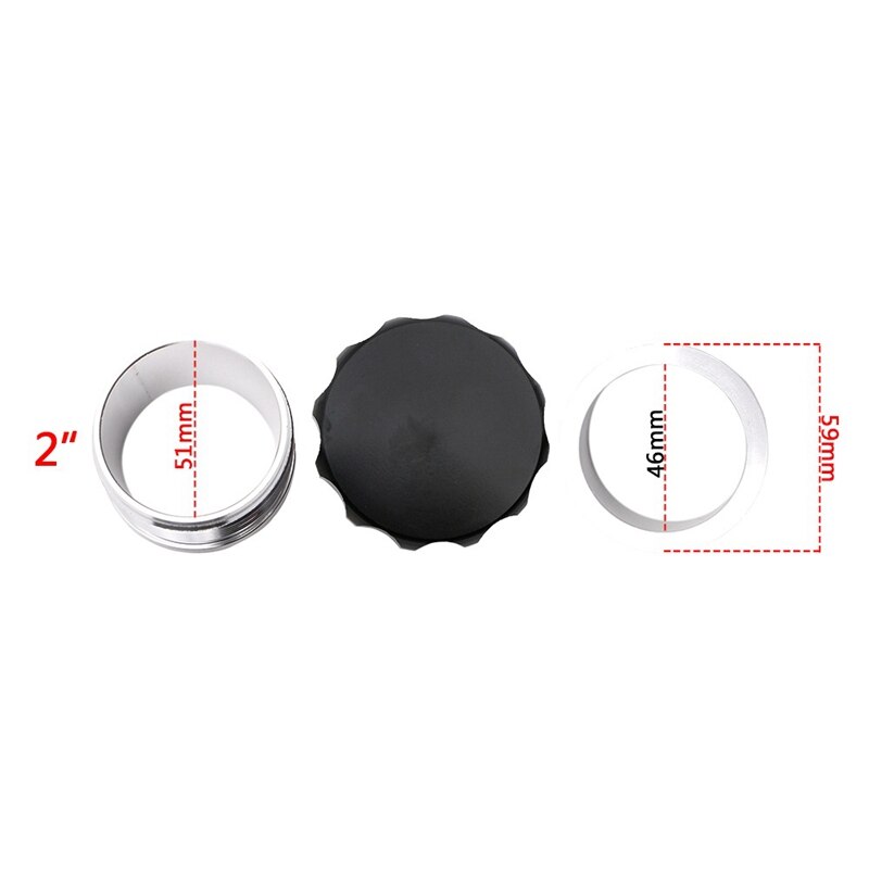 Cuello de relleno para soldar de aluminio, tapa de aceite, combustible, tanque de agua, 2 pulgadas, 51mm