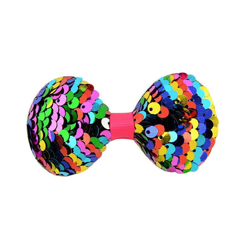 Undomed 3.14 "costura lantejoulas glitter arco clipes grampos de cabelo meninas grampos de cabelo do bebê pino de cabelo crianças clipes acessórios de cabelo