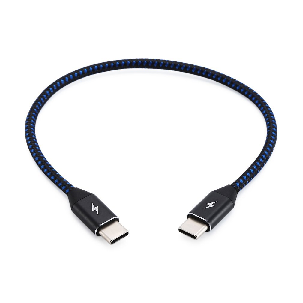 Double head type c data cable C to C male to male Type-c braided data cable 3A pd fast charging data cable