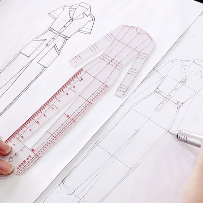 Women Drawing Ruler Figure Drawing Template For Sketch Template Painting