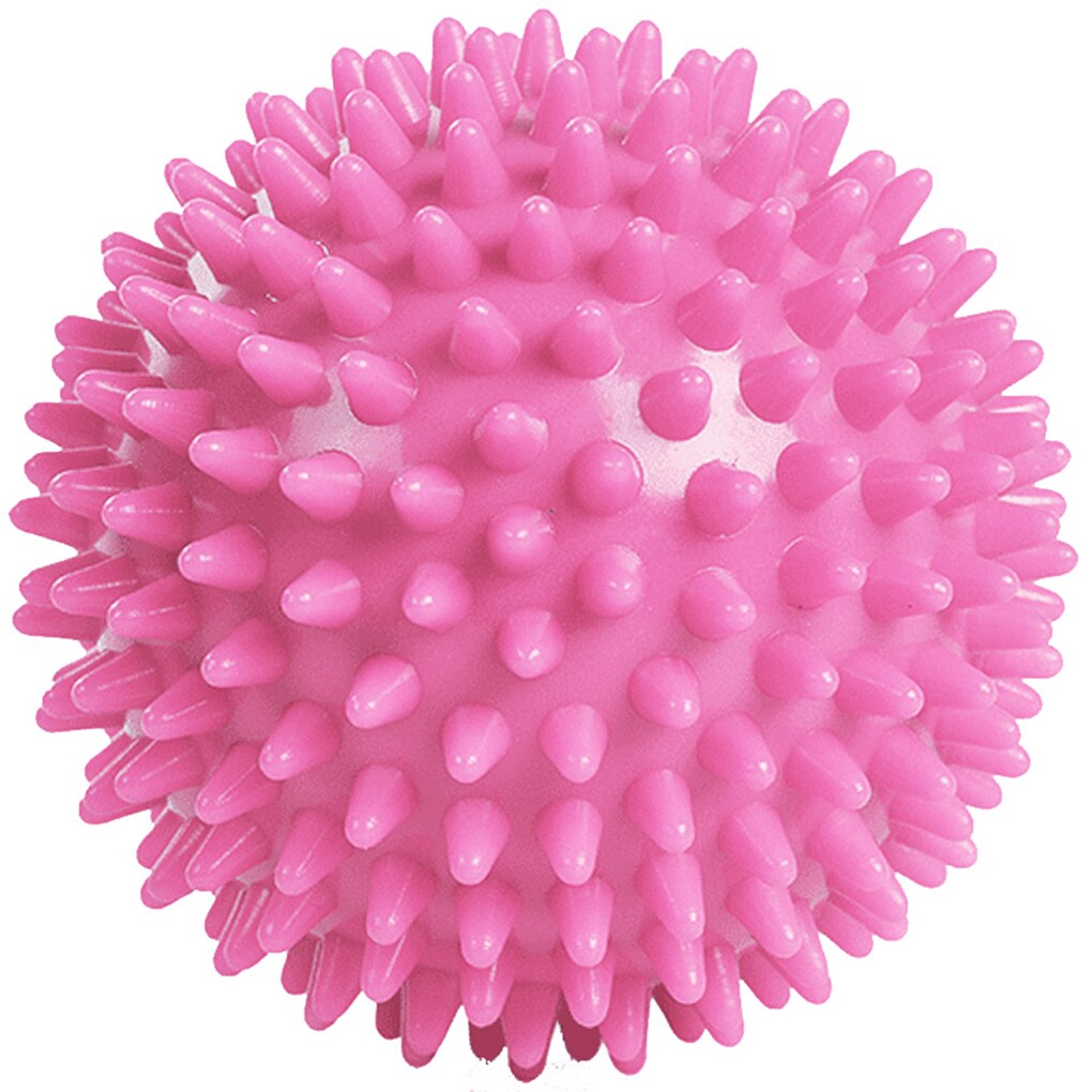 Spiky Fitness PVC Hand Massage Ball Trigger Point Sport Fitness Roller Portable Yoga Ball Hedgehog Sensory Training Grip Ball: Light Grey