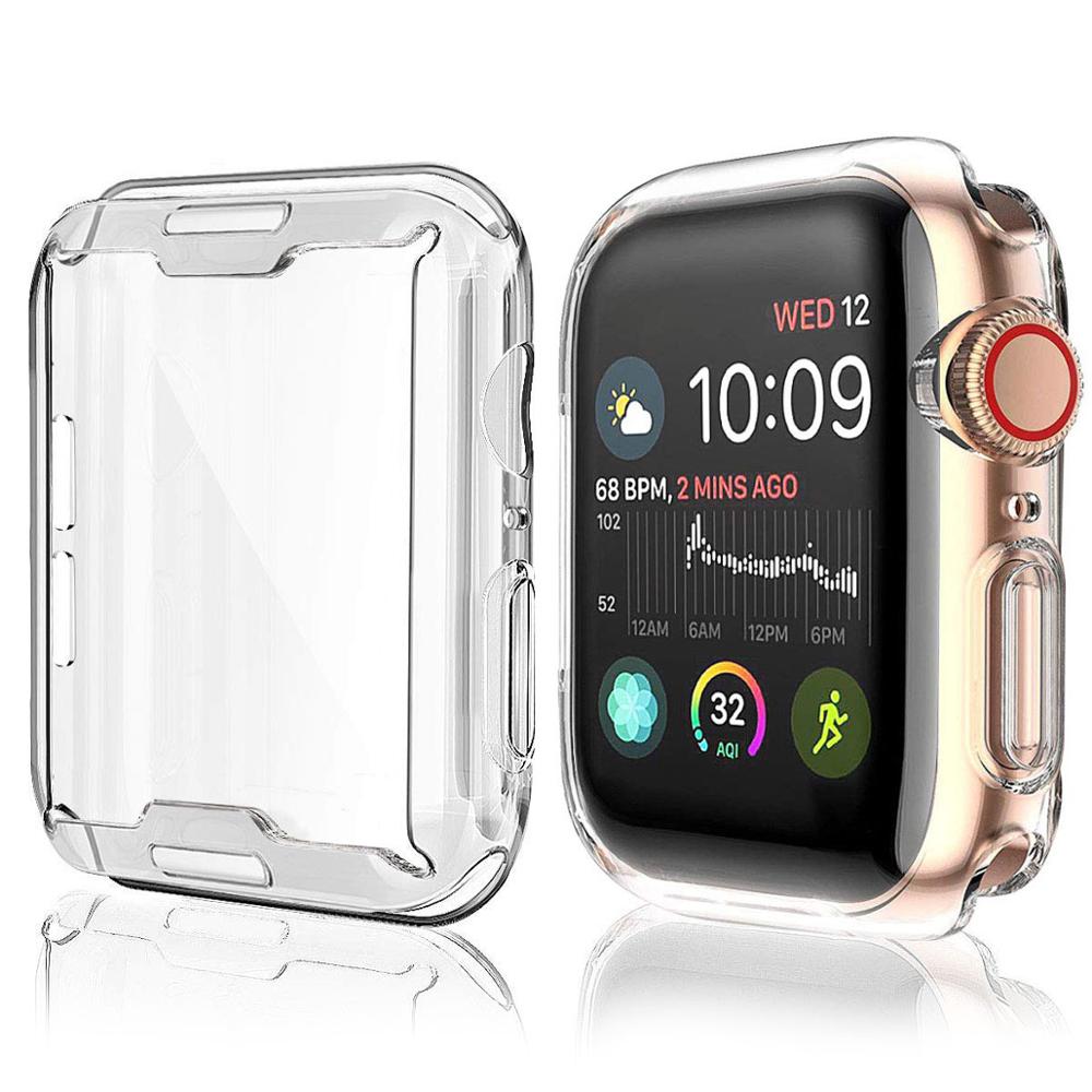 Cover voor Apple Watch Ultra 9 8 7 6 SE 5 4 Screenprotector voor iWatch-serie 38 mm 40 mm 41 mm 42 mm 44 mm 45 mm 49 mm Soft Clear Case: XXL / Rose Gold
