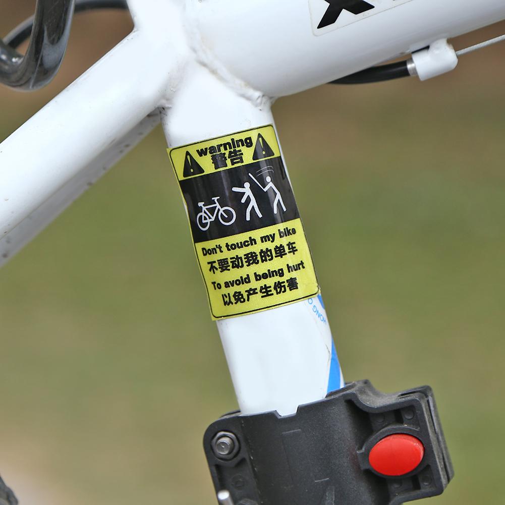 Rør ikke ved min cykel advarselsmærkat vandtæt mærkat vandtæt dekorativt cykeltilbehør 60 x 45 x 1mm