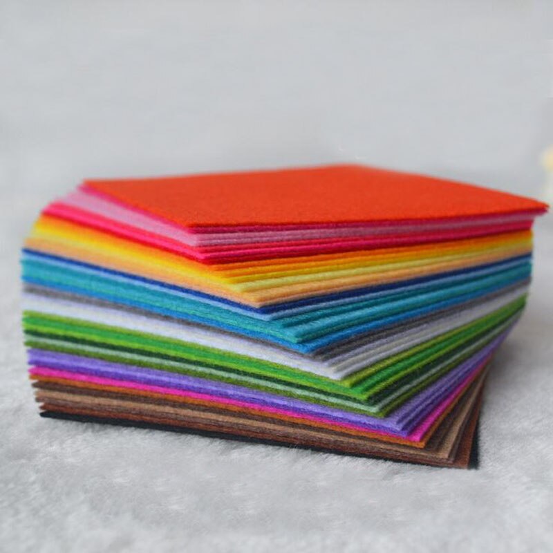 40 Pcs \ Lot 30X30 Cm Polyester Vilt Doek Diy Handgemaakte Naaien Home Decor Materiaal Dikte 1mm 40 Mix Kleur 11.8X11.8 Inch