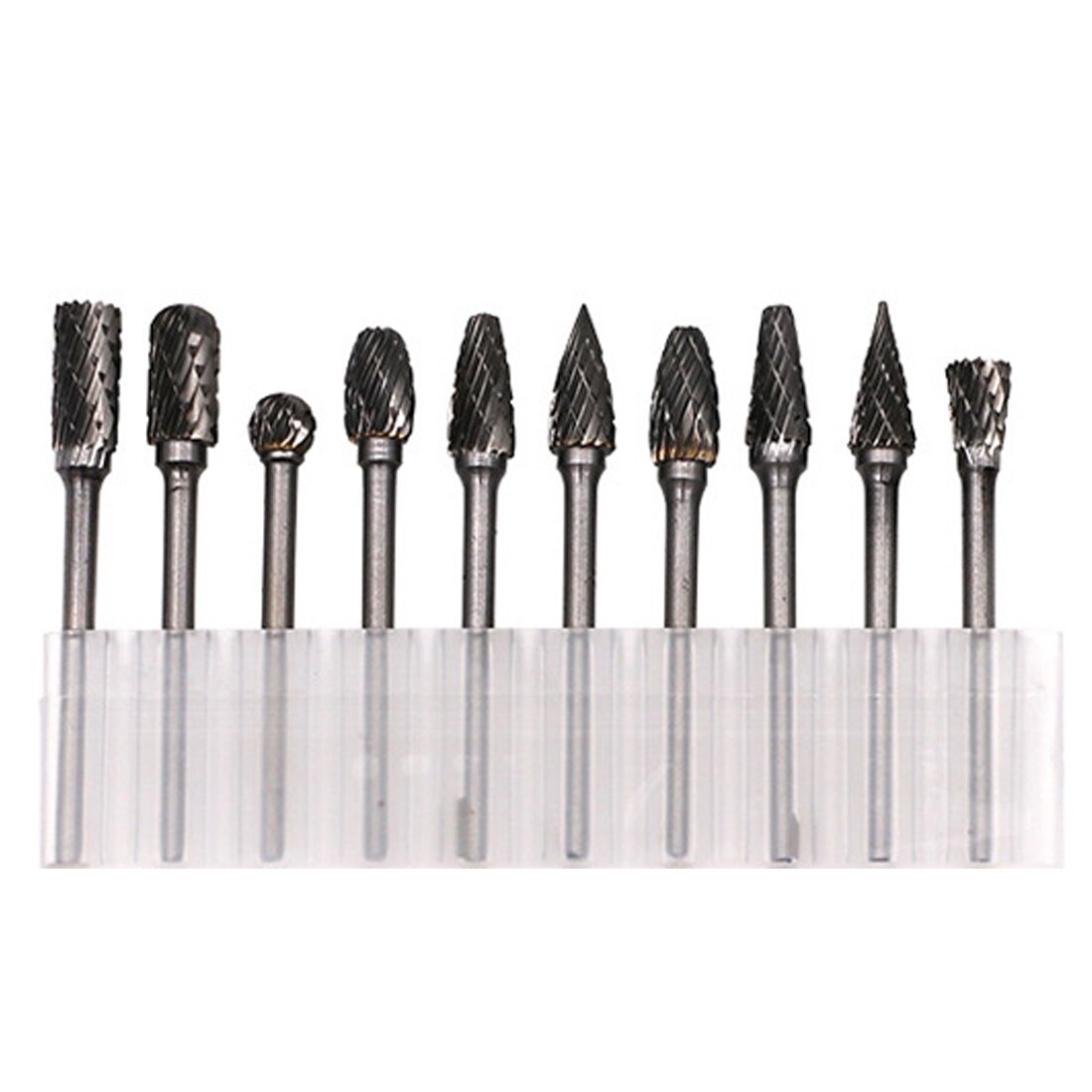 Fresas para carpintería de diamante de Metal 10 Uds 1/8 carburo de tungsteno 3x6mm brocas rotativas para taladro dremel