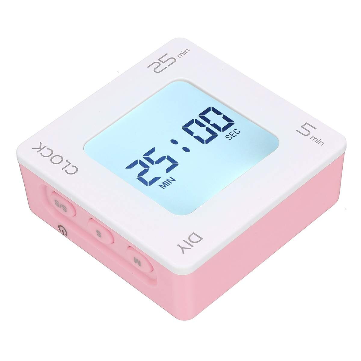 7 Color Digital LCD Alarm Clock Flip Vibration Reminder Timer Snooze Countdown Quartet Alarm Clock DIY Time Management: Tpye G