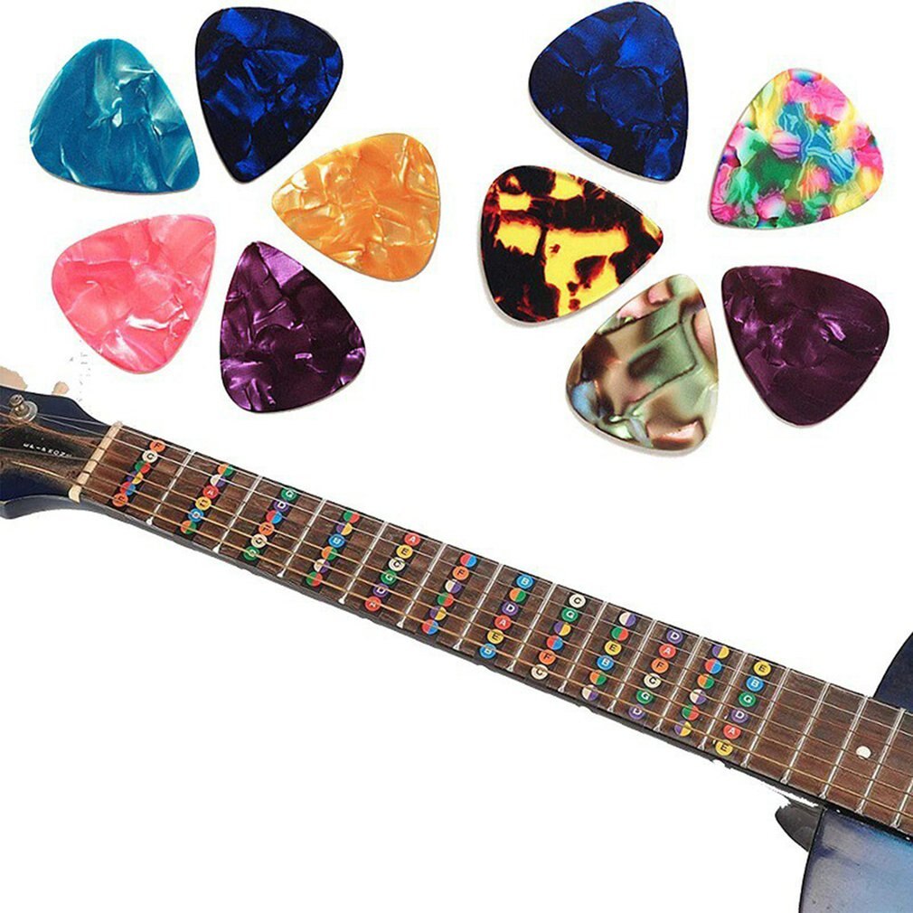 Stickers Guitar Sticker Pick Set Electric Guitar Note Stickers Beginner Stickers Musical Instrument Accessories