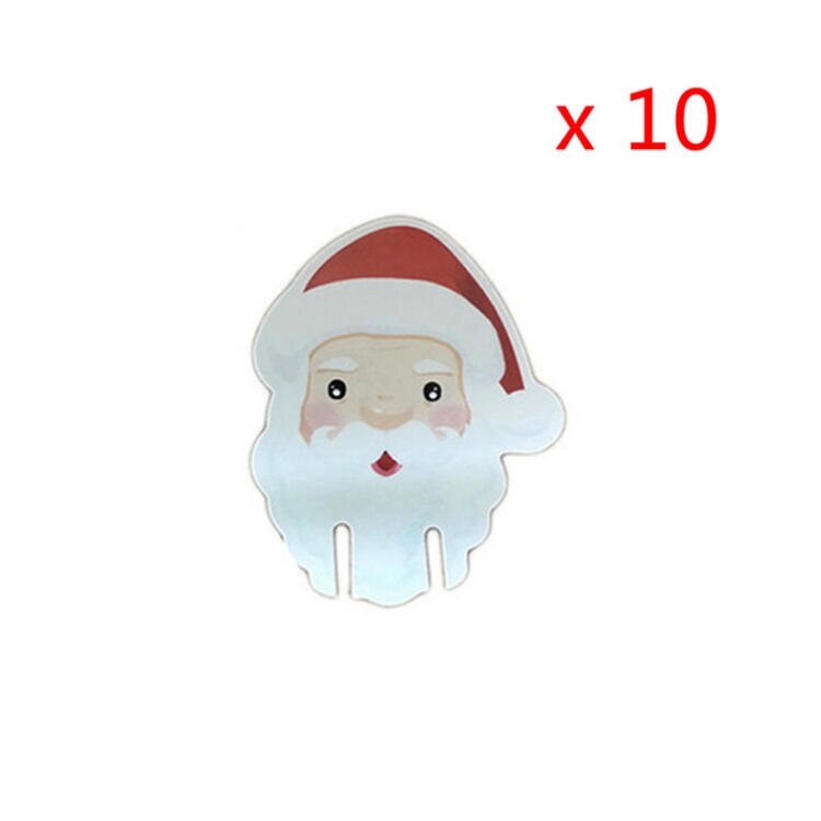 10 Stks/partij Mini Kerstversiering Hoeden Champagne Glas Decor Thuis Party Tafel Ornament Jaar: Santa Claus