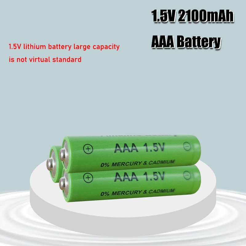 1-4PCS Brand AAA Battery 2100mah 1.5V Alkaline AAA rechargeable battery for Remote Control Toy light Batery