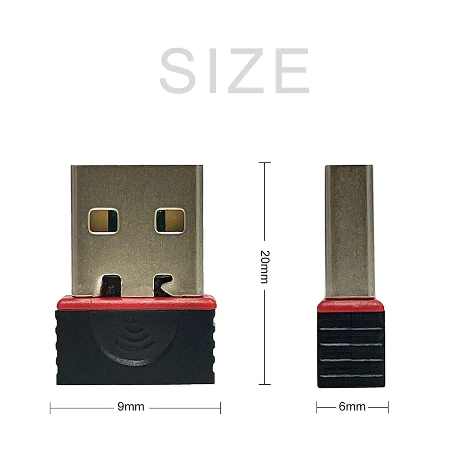 Ricezione segnale di rete WIFI 6 Mini adattatore Wi-Fi senza driver per PC Computer da tavolo Scheda di rete 2.4G USB Plug and Play