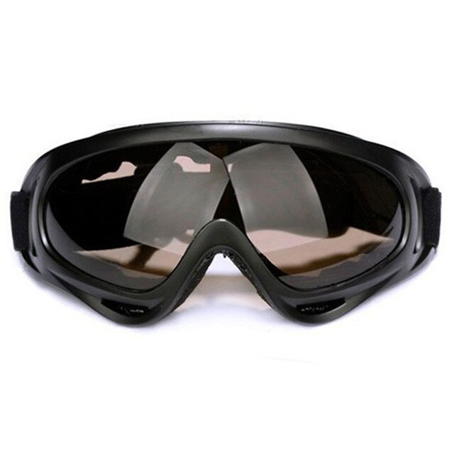 Outdoor skibril motor snowboard sport anti wind stof motorbril abs kunststof reflecterende lens: Bruin