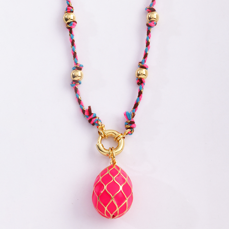 Cordón de algodón natural estilo bohemio, joyería con cuentas anudadas largas, amuleto de suéter de cuerda trenzada colorida, suministros de para de verano y playa: Color acero