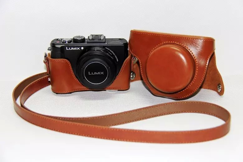 Étui de protection pour appareil photo Panasonic Lumix DMC LX5 LX7 LX3, housse de protection café,: Brown