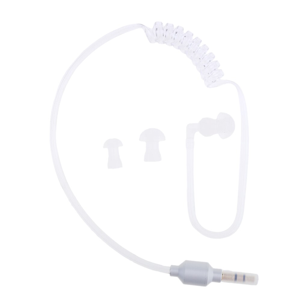 Anti-Straling Mono Oortelefoon 3.5Mm Stereo Akoestische Holle Buis Bedraad Oortje Handsfree Met Mic Headsets lichtgewicht