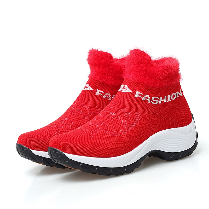 Tenis Feminino Women Tennis Shoes Plush Warm Female Gym Sport Shoes Breathable Mesh Trainers Lady Flat Sneakers Zapatos Mujer