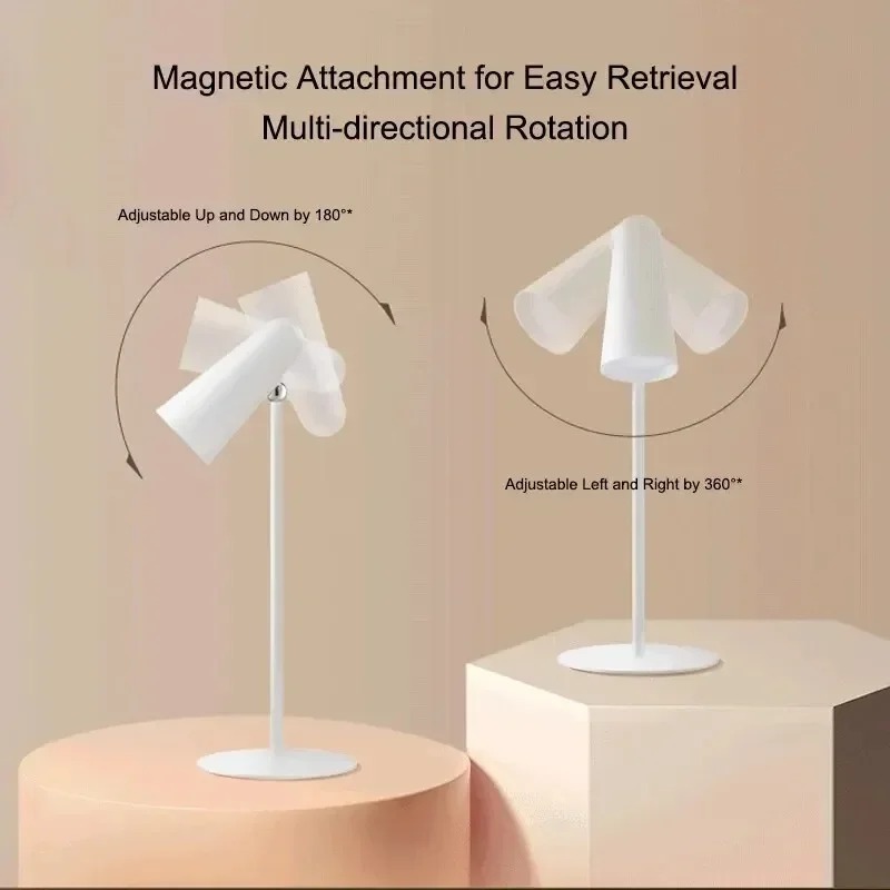 Xiaomi mijia lâmpada recarregável flexível tipo-c recarregável 3 em 1 mesa de leitura portátil renderização luz clipe lâmpada lanterna