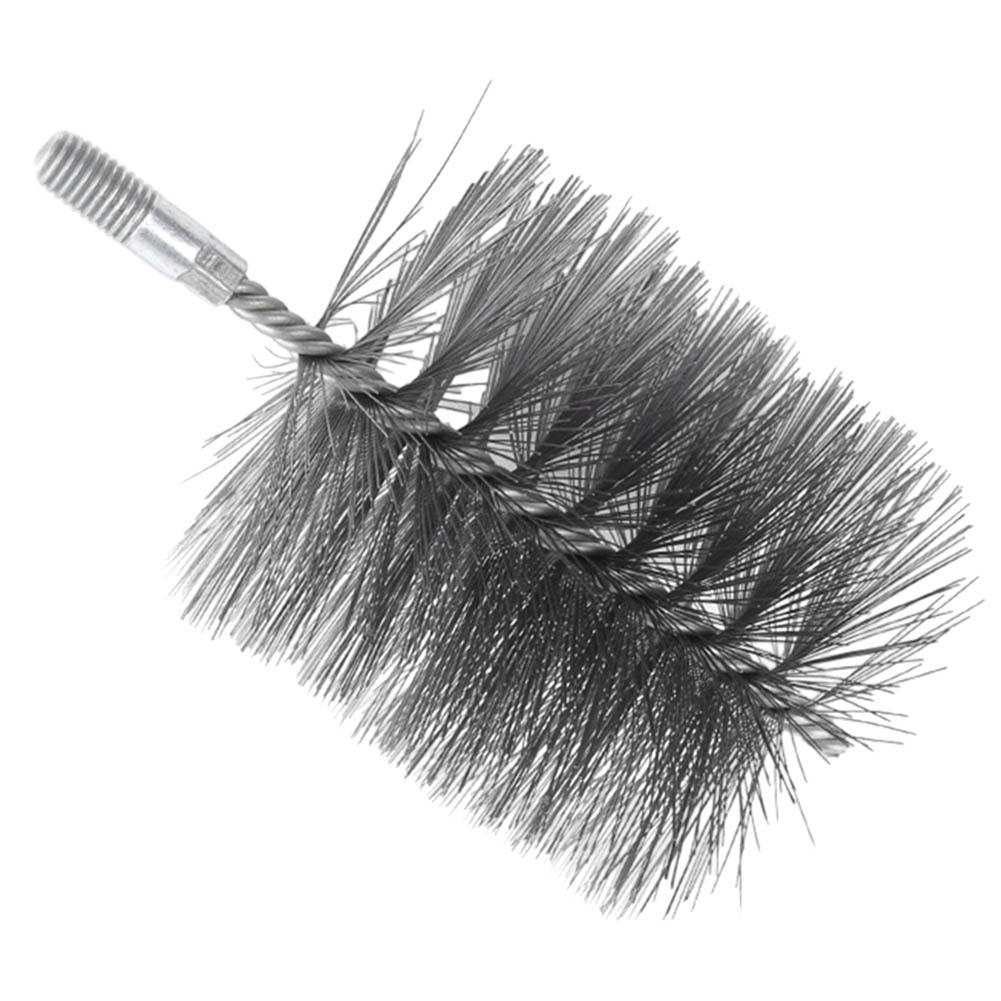 Brosses de nettoyage de cheminée de 4 pouces, fil d'acier rond, tuyau de conduit de cheminée, rouille, brosses de tuyaux industrielles, outils de brosse de nettoyage domestique