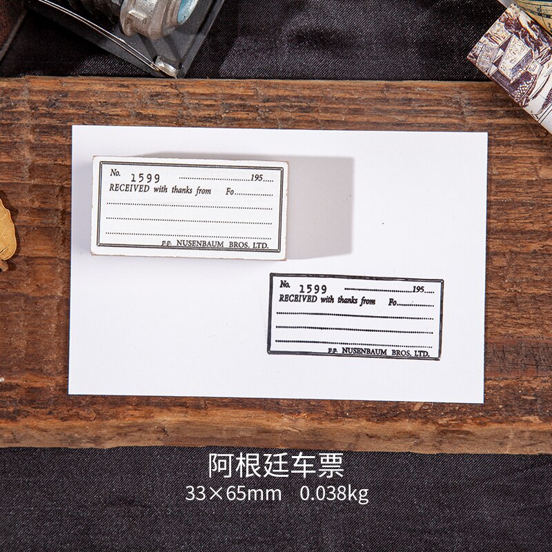 retro Reise Holz Dichtung Antike Eintrittskarten dekoration stempel holz stempel für scrapbooking schreibwaren DIY handwerk Standard: 2