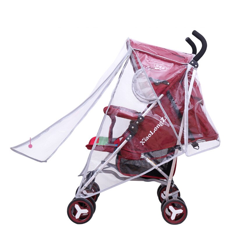 Stroller Accessories Waterproof Rain Cover Transparent Wind Dust Shield Zipper Open For Baby Strollers Pushchairs Raincoat: 10