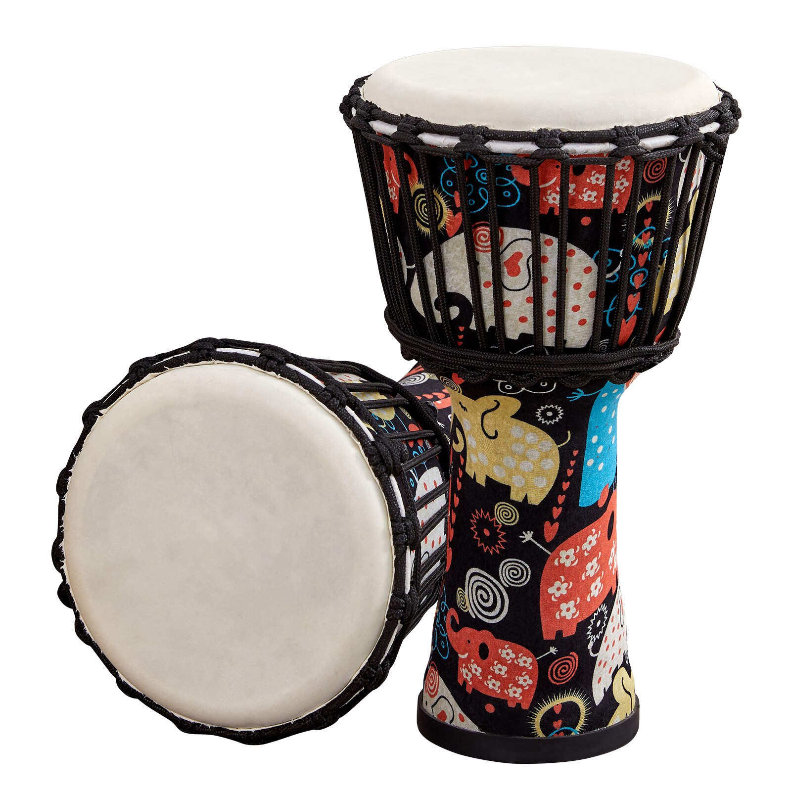 8 Inch Draagbare Afrikaanse Trommel Djembe Handtrommel Met Kleurrijke Art Patronen Percussie Muziekinstrument: 1PCS Multicolor