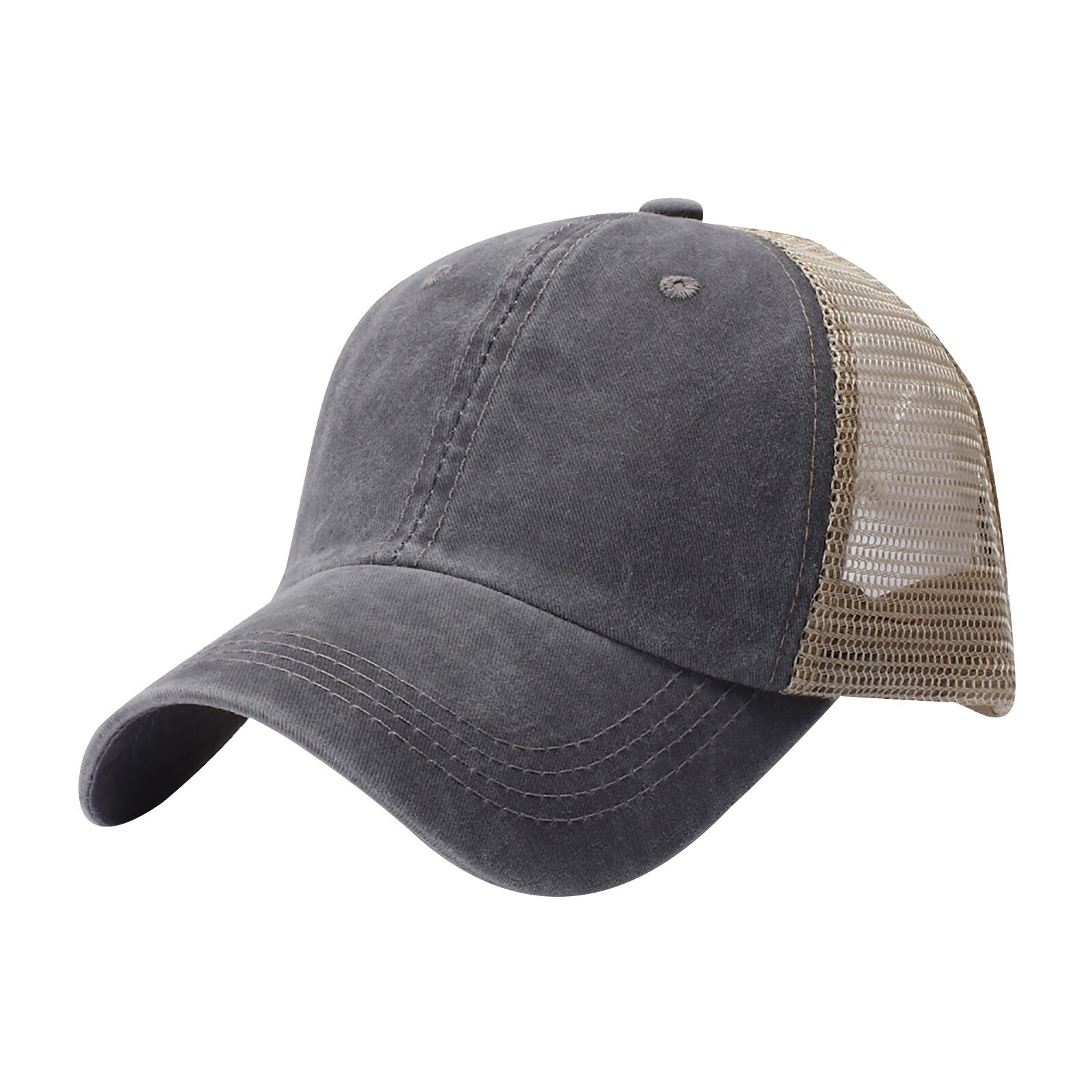 Gorro de Hip Hop para mujer, ropa de calle de malla, retales, estampado, protección solar, combina con todo, sombrero de pesca: C